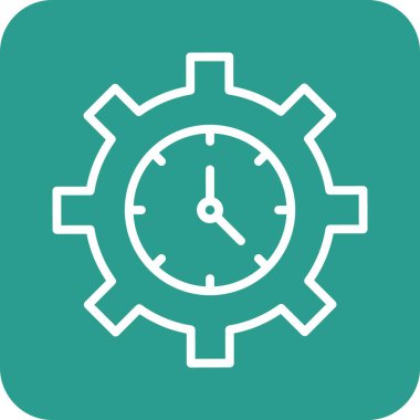 Saat. Yönetim, ayar simgesi vektör resmi. Müşteri desteği için de kullanılabilir. Web uygulamalarında, mobil uygulamalarda ve yazdırma ortamlarında kullanılabilir.