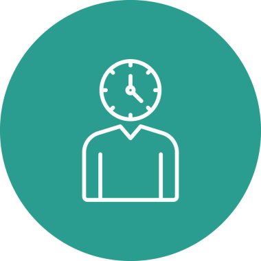 Zaman yönetimi, işçi, ikon vektör görüntüsünü kaydır. Müşteri desteği için de kullanılabilir. Web uygulamalarında, mobil uygulamalarda ve yazdırma ortamlarında kullanılabilir.