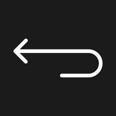 Ok, geri, simge vektör resmini geri getir. Oklar ve işaretler için de kullanılabilir. Web uygulamalarında, mobil uygulamalarda ve yazdırma ortamlarında kullanılabilir.