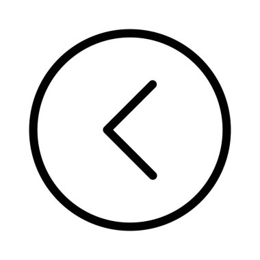 Ok, geri, yuvarlak ikon vektör görüntüsü. Oklar ve işaretler için de kullanılabilir. Web uygulamalarında, mobil uygulamalarda ve yazdırma ortamlarında kullanılabilir.