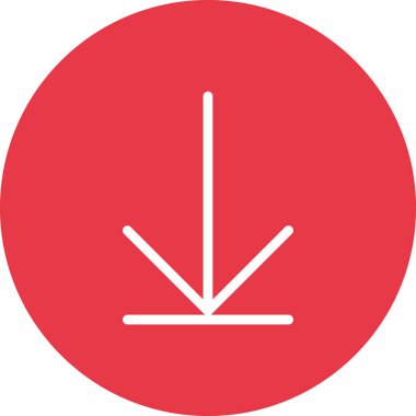 Ok, aşağı, indir, simge vektör görüntüsünü sonlandır. Oklar ve işaretler için de kullanılabilir. Web uygulamalarında, mobil uygulamalarda ve yazdırma ortamlarında kullanılabilir.