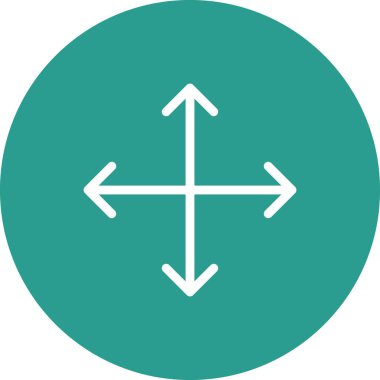 Ok, büyüt, tam ekran ikon vektör görüntüsü. Oklar ve işaretler için de kullanılabilir. Web uygulamalarında, mobil uygulamalarda ve yazdırma ortamlarında kullanılabilir.