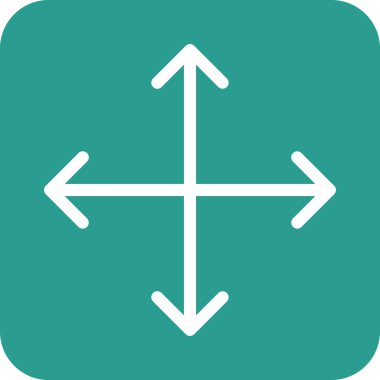 Ok, büyüt, tam ekran ikon vektör görüntüsü. Oklar ve işaretler için de kullanılabilir. Web uygulamalarında, mobil uygulamalarda ve yazdırma ortamlarında kullanılabilir.