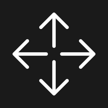 Ok, genişlet, simge vektör resmini taşı. Oklar ve işaretler için de kullanılabilir. Web uygulamalarında, mobil uygulamalarda ve yazdırma ortamlarında kullanılabilir.