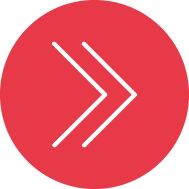 Ok, ileri, sonraki ikon vektör görüntüsü. Oklar ve işaretler için de kullanılabilir. Web uygulamalarında, mobil uygulamalarda ve yazdırma ortamlarında kullanılabilir.