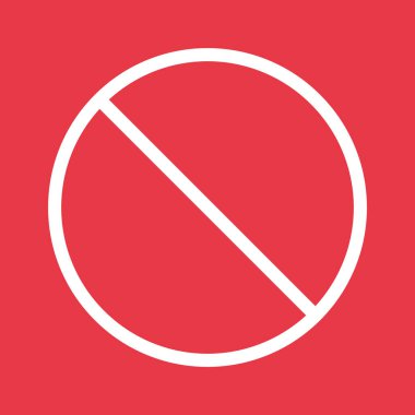 İptal et, yasakla, simge vektör resmini pasifleştir. Oklar ve işaretler için de kullanılabilir. Web uygulamalarında, mobil uygulamalarda ve yazdırma ortamlarında kullanılabilir.