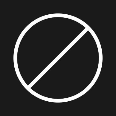 İptal et, yasakla, simge vektör resmini pasifleştir. Oklar ve işaretler için de kullanılabilir. Web uygulamalarında, mobil uygulamalarda ve yazdırma ortamlarında kullanılabilir.