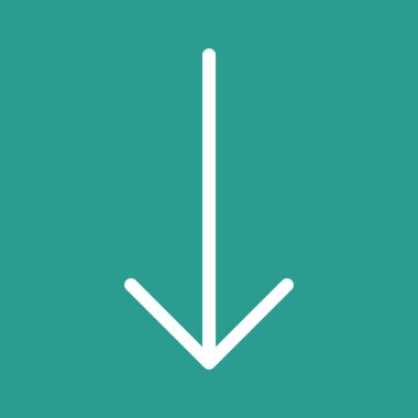 Aşağı ok simgesi vektör görüntüsü. Oklar ve işaretler için de kullanılabilir. Web uygulamalarında, mobil uygulamalarda ve yazdırma ortamlarında kullanılabilir.