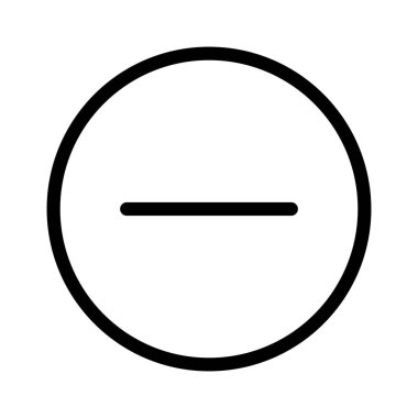 Eksi, kaldırma, yuvarlak ikon vektör görüntüsü. Oklar ve işaretler için de kullanılabilir. Web uygulamalarında, mobil uygulamalarda ve yazdırma ortamlarında kullanılabilir.