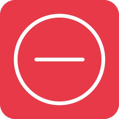 Eksi, kaldırma, yuvarlak ikon vektör görüntüsü. Oklar ve işaretler için de kullanılabilir. Web uygulamalarında, mobil uygulamalarda ve yazdırma ortamlarında kullanılabilir.