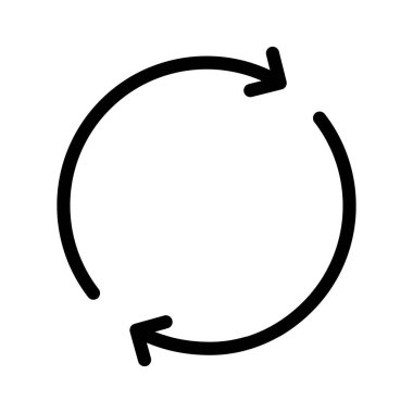 İlerleme, yenilenme, simge vektör görüntüsünü döndürme. Oklar ve işaretler için de kullanılabilir. Web uygulamalarında, mobil uygulamalarda ve yazdırma ortamlarında kullanılabilir.