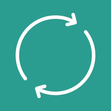 İlerleme, yenilenme, simge vektör görüntüsünü döndürme. Oklar ve işaretler için de kullanılabilir. Web uygulamalarında, mobil uygulamalarda ve yazdırma ortamlarında kullanılabilir.