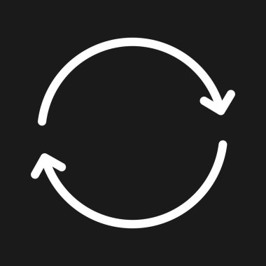 İlerleme, yenilenme, simge vektör görüntüsünü döndürme. Oklar ve işaretler için de kullanılabilir. Web uygulamalarında, mobil uygulamalarda ve yazdırma ortamlarında kullanılabilir.