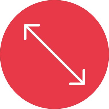 Yeniden boyutlandır, ok, ekran simgesi vektör görüntüsü. Oklar ve işaretler için de kullanılabilir. Web uygulamalarında, mobil uygulamalarda ve yazdırma ortamlarında kullanılabilir.