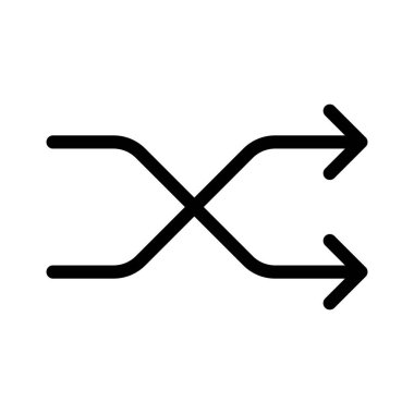 Karıştır, ok simgesi vektör görüntüsü. Oklar ve işaretler için de kullanılabilir. Web uygulamalarında, mobil uygulamalarda ve yazdırma ortamlarında kullanılabilir.