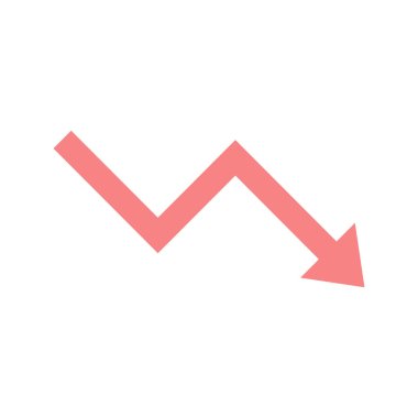 Çizelge, kriz, ikon vektör görüntüsünü düşür. Müşteri desteği için de kullanılabilir. Web uygulamalarında, mobil uygulamalarda ve yazdırma ortamlarında kullanılabilir.