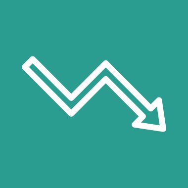 Çizelge, kriz, ikon vektör görüntüsünü düşür. Müşteri desteği için de kullanılabilir. Web uygulamalarında, mobil uygulamalarda ve yazdırma ortamlarında kullanılabilir.