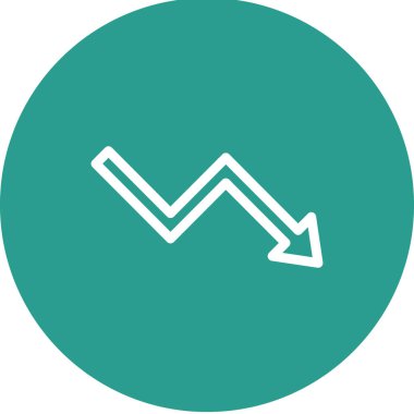 Çizelge, kriz, ikon vektör görüntüsünü düşür. Müşteri desteği için de kullanılabilir. Web uygulamalarında, mobil uygulamalarda ve yazdırma ortamlarında kullanılabilir.