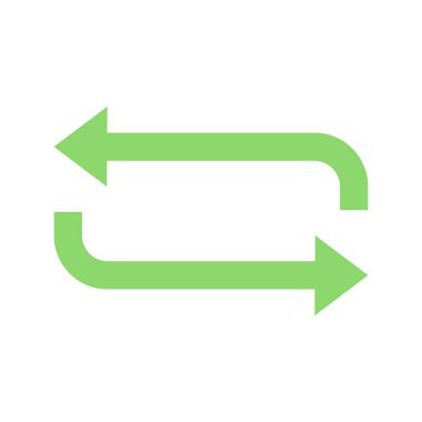 Değişim, döngü, ikon vektör görüntüsünü tekrarla. Müşteri desteği için de kullanılabilir. Web uygulamalarında, mobil uygulamalarda ve yazdırma ortamlarında kullanılabilir.