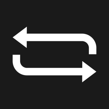 Değişim, döngü, ikon vektör görüntüsünü tekrarla. Müşteri desteği için de kullanılabilir. Web uygulamalarında, mobil uygulamalarda ve yazdırma ortamlarında kullanılabilir.