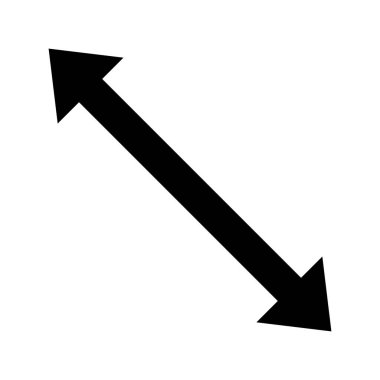 Yeniden boyutlandır, ok, ekran simgesi vektör görüntüsü. Müşteri desteği için de kullanılabilir. Web uygulamalarında, mobil uygulamalarda ve yazdırma ortamlarında kullanılabilir.