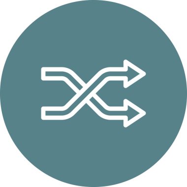 Karıştır, ok simgesi vektör görüntüsü. Müşteri desteği için de kullanılabilir. Web uygulamalarında, mobil uygulamalarda ve yazdırma ortamlarında kullanılabilir.