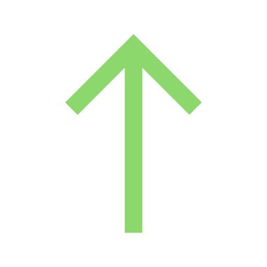 Yukarı ok simgesi vektör görüntüsü. Müşteri desteği için de kullanılabilir. Web uygulamalarında, mobil uygulamalarda ve yazdırma ortamlarında kullanılabilir.