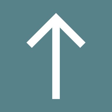 Yukarı ok simgesi vektör görüntüsü. Müşteri desteği için de kullanılabilir. Web uygulamalarında, mobil uygulamalarda ve yazdırma ortamlarında kullanılabilir.