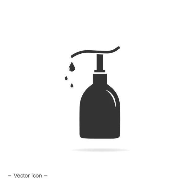 Pumpflaschensymbol Waschgel Alkohol Gel Händedesinfektion Vektorsymbol — Stockvektor