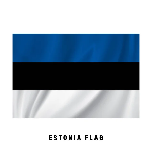 Estland Zwaait Met Zijn Vlag Realistische Nationale Vlag Vector Ontwerp — Stockvector