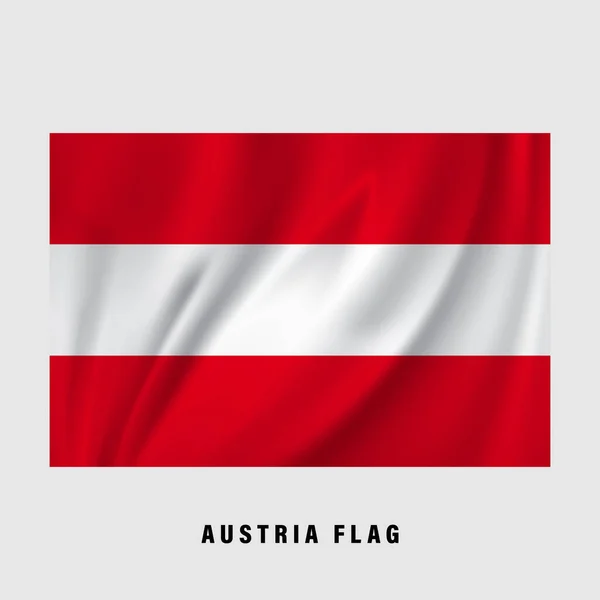 Machanie Austriacką Flagą Realistyczny Projekt Wektora Flagi Narodowej Izolowany — Wektor stockowy