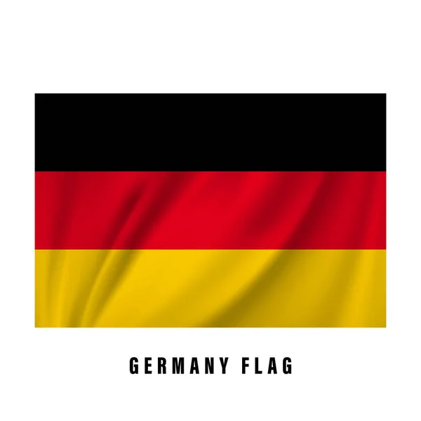 ドイツ国旗が手を振っている 現実的なドイツ国旗ベクトルのデザイン — ストックベクタ