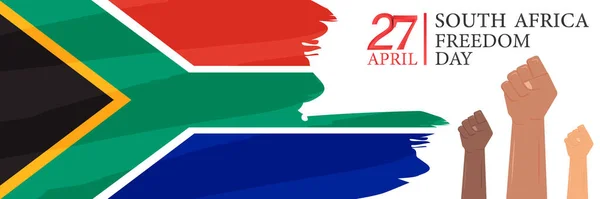 April Zuid Afrika Vrijheidsdag Kaart Banner Poster Achtergrond Ontwerp Vectorillustratie — Stockvector