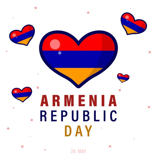 Mei Dag Van Republiek Armenië Armenië Vakantie Groet Kaart Banner — Stockvector