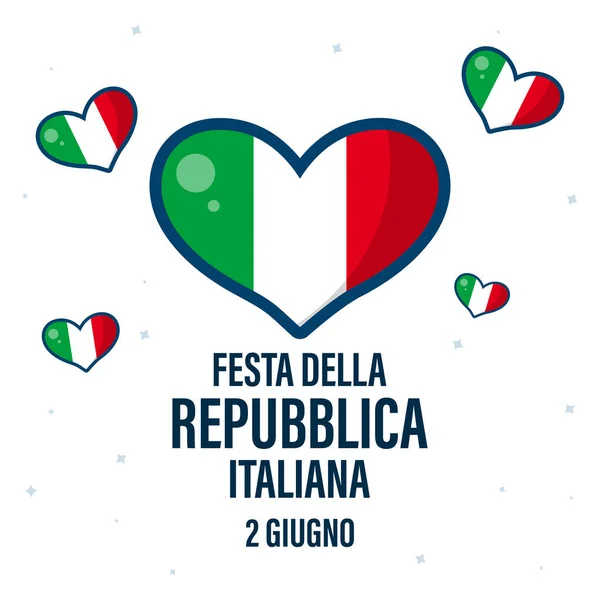 Festa Della Repubblica Italiana Translation Червня День Республіки Італії Картка — стоковий вектор