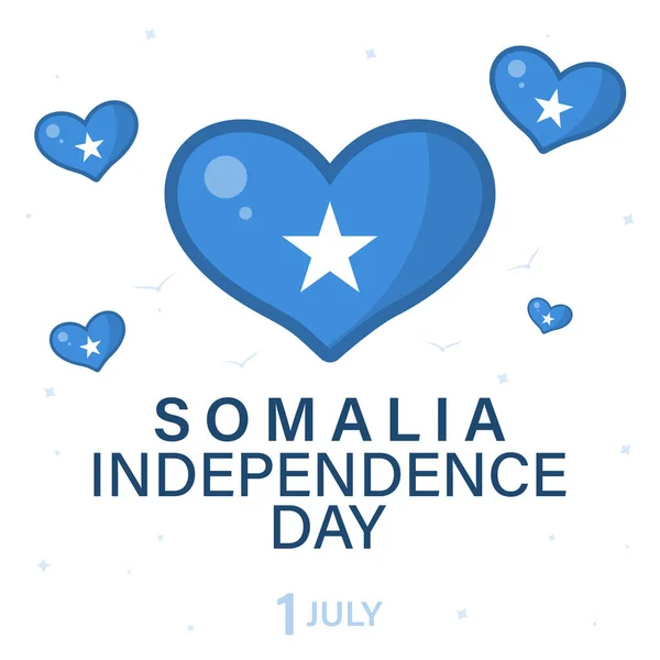 Juli Somalië Onafhankelijkheidsdag Nationale Feestdag Kaart Banner Poster Achtergrond Ontwerp — Stockvector