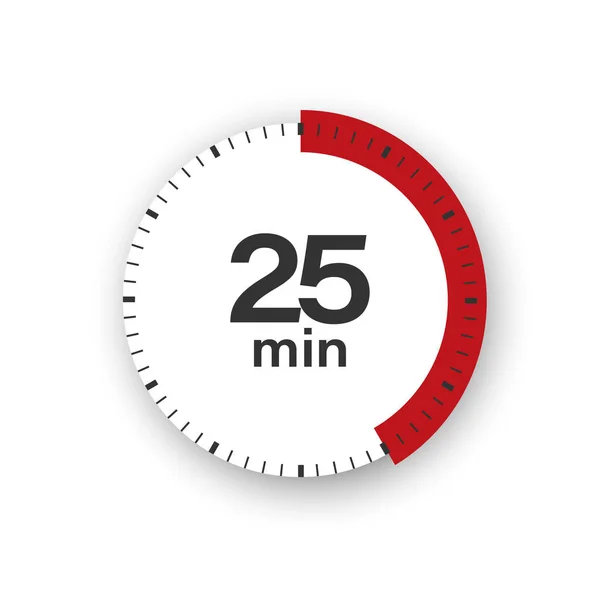 Χρονόμετρο Λεπτών Stopwatch Σύμβολο Επίπεδο Στυλ Επεξεργασία Μεμονωμένης Διανυσματικής Απεικόνισης — Διανυσματικό Αρχείο