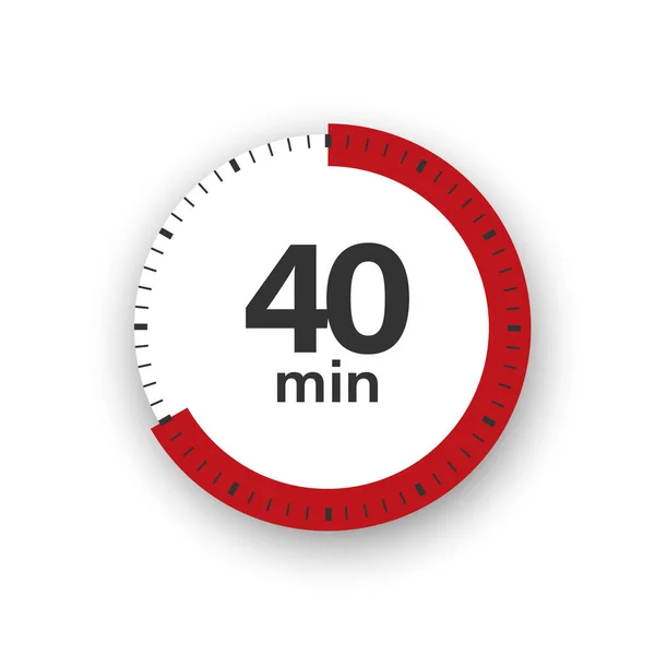 Minuterie Minutes Symbole Chronomètre Style Plat Illustration Vectorielle Isolée Modifiable — Image vectorielle