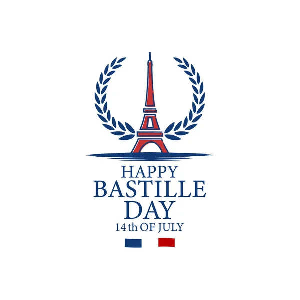 Липня День Бастилії Національний День Франції Ейфелева Вежа Елементи Франкського — стоковий вектор