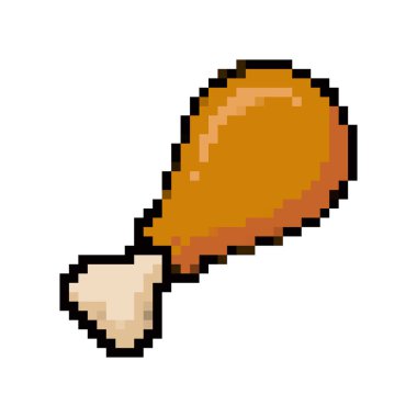 Tavuk budu pikseli resim simgesi.