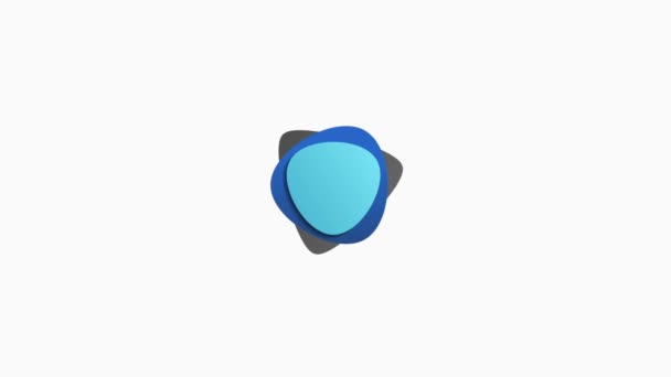 スムーズな角を持つ青い三角形のバナー50Fps マスク — ストック動画