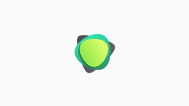 Pürüzsüz Köşeli Yeşil Üçgen Pankart Fps Maske — Stok video