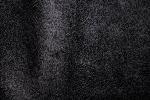 Black Leather Texture Background Text — Stock Photo, Image