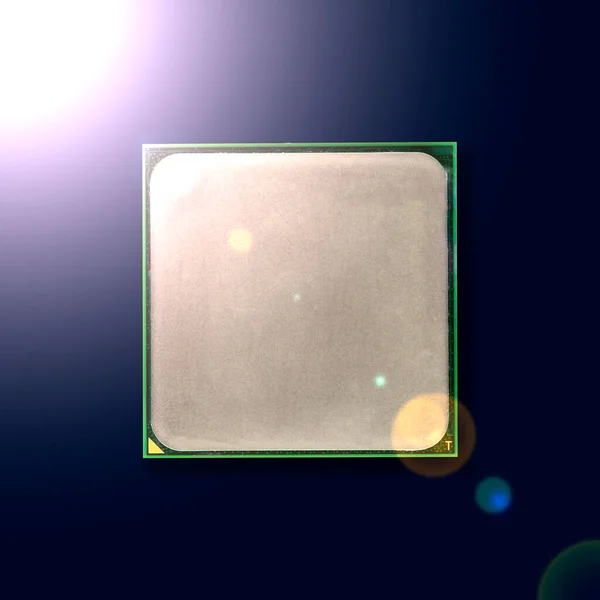 CPU. Computer processor on a dark background.Isolated. Computer parts