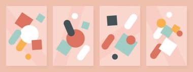 Sosyal medya paylaşımı ve hikayeler için soyut geometrik şekil, dikey tasarım arkaplanı