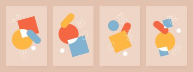 Sosyal medya postası ve hikayeler için soyut geometrik şekil, dikey tasarım arkaplanı