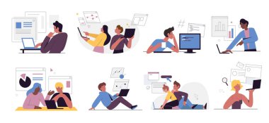 Web geliştiricileri set halinde çalışır, sanal grafik arayüzü ile çalışan tasarımcı kodlayıcısı