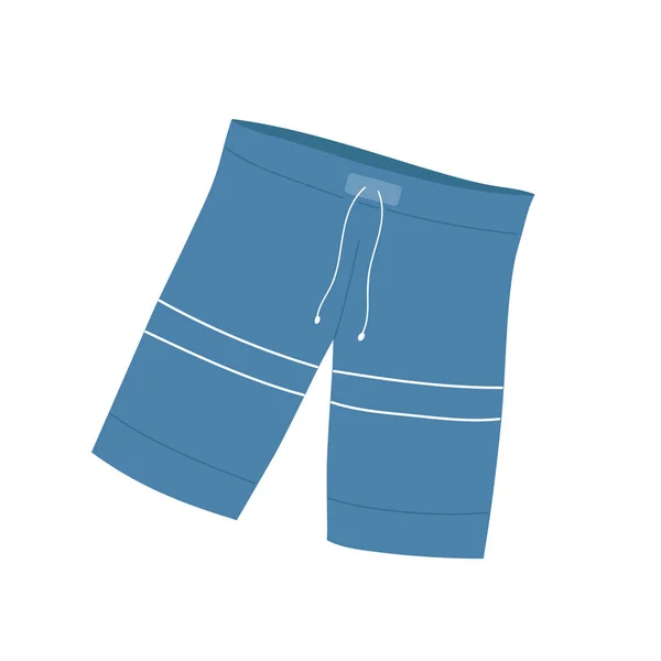 Pantalones cortos de playa, accesorio de ropa de playa para vacaciones de verano en el mar, actividad en la playa, viaje a la playa — Vector de stock