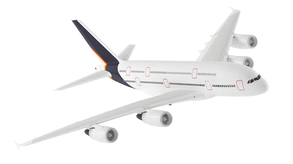 Uçak uçak üzerinde beyaz izole — Stok fotoğraf