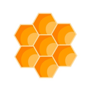 Bal üretimi ve arıcılık vektör çizimi için altıgen hücreli parlak yalıtılmış bal peteği yapısı